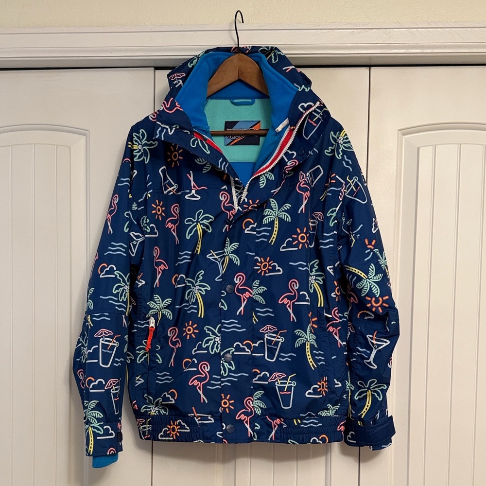 Chubbies Neon Patterned Windbreaker Jacket With R… - image 1
